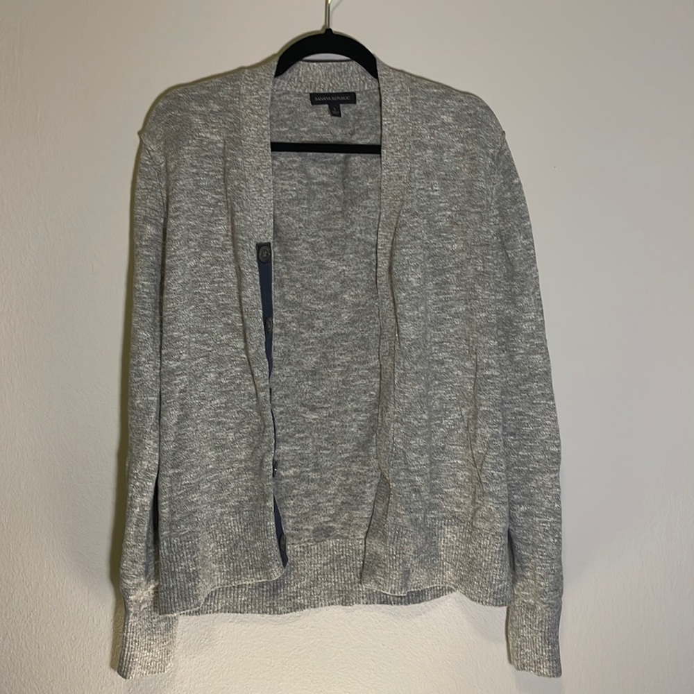 Banana Republic Men Grey Cardigan